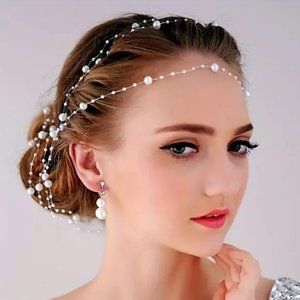 2-PIECE SET PEARL HAIR CHAINS